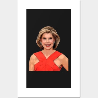 Christine Baranski Red Carpet Cartoonish Posters and Art